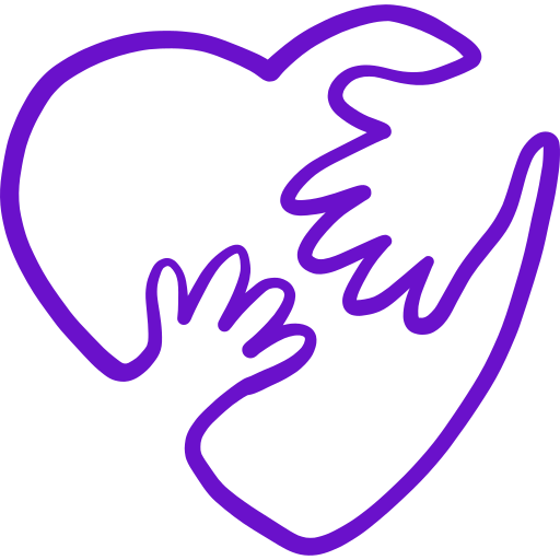 Coração roxo